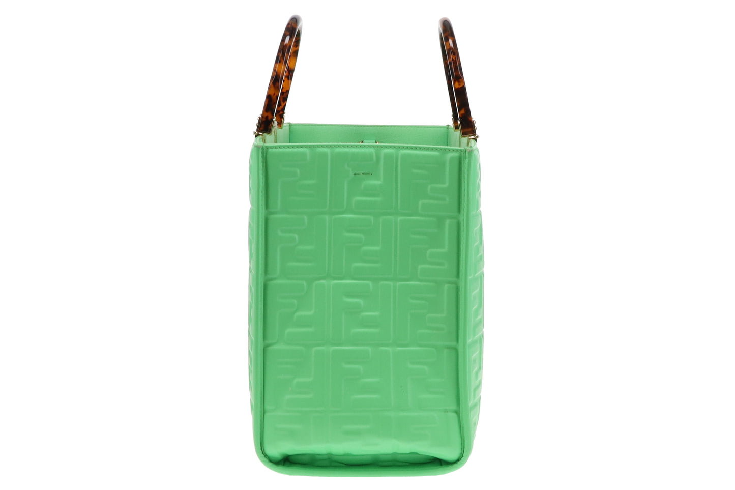 Fendi Edamame Green FF Leather Sunshine Tote