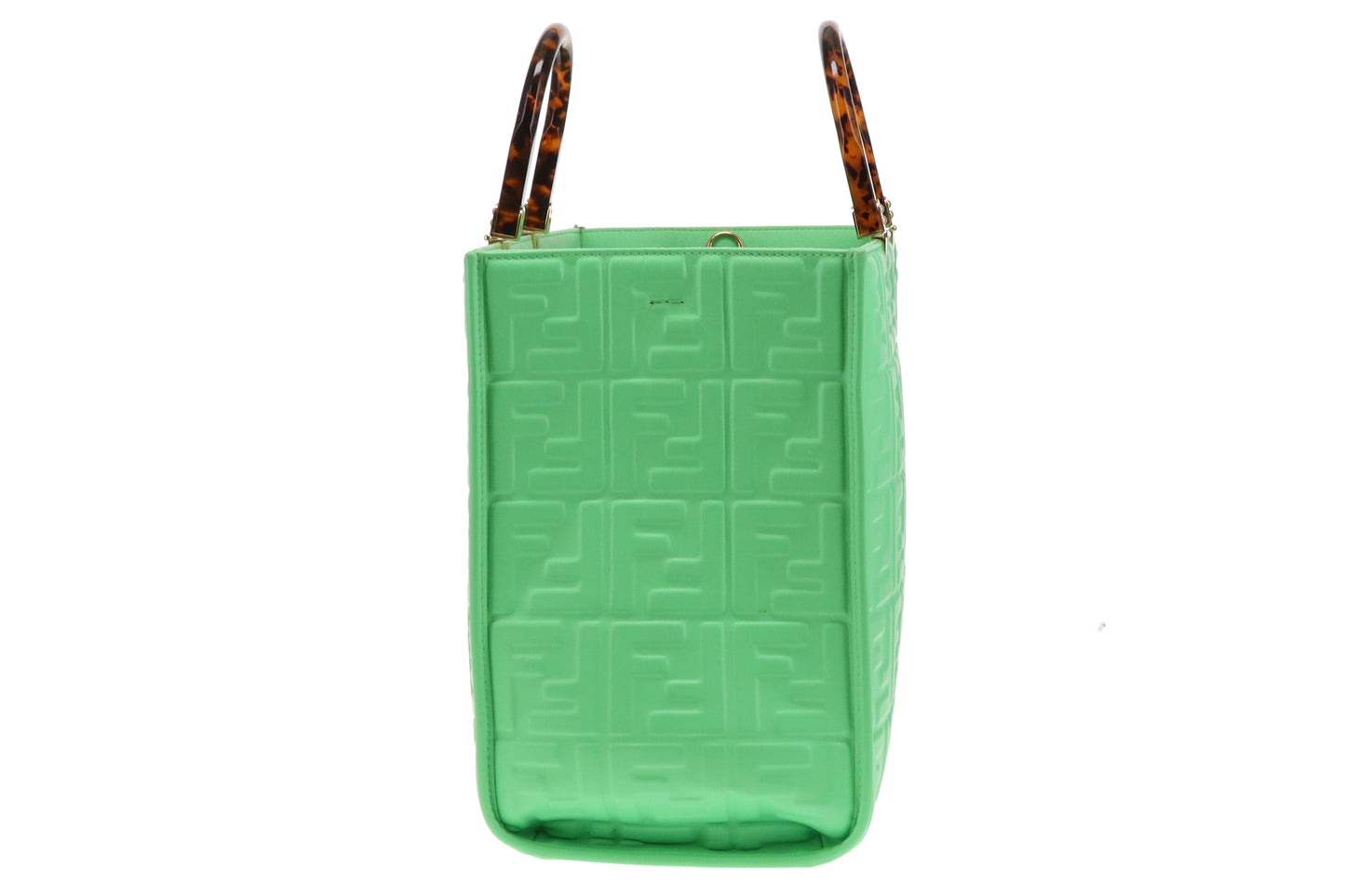 Fendi Edamame Green FF Leather Sunshine Tote
