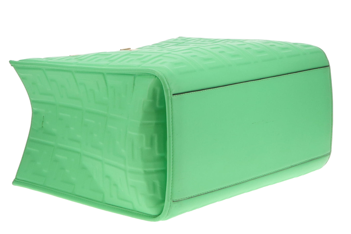 Fendi Edamame Green FF Leather Sunshine Tote
