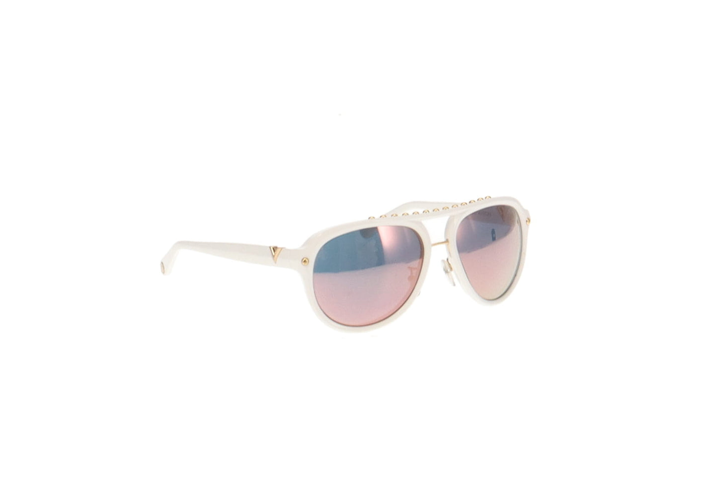 Louis Vuitton White Acetate Aviator Serpico Studded Sunglasses Z2358W