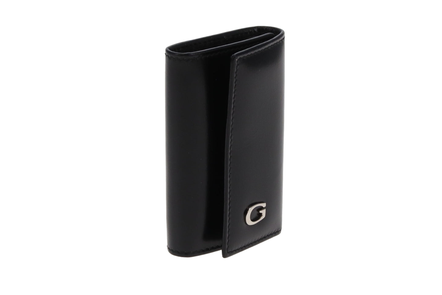 Gucci 6 Key Holder Black Leather SHW