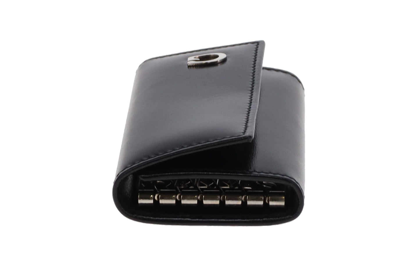 Gucci 6 Key Holder Black Leather SHW