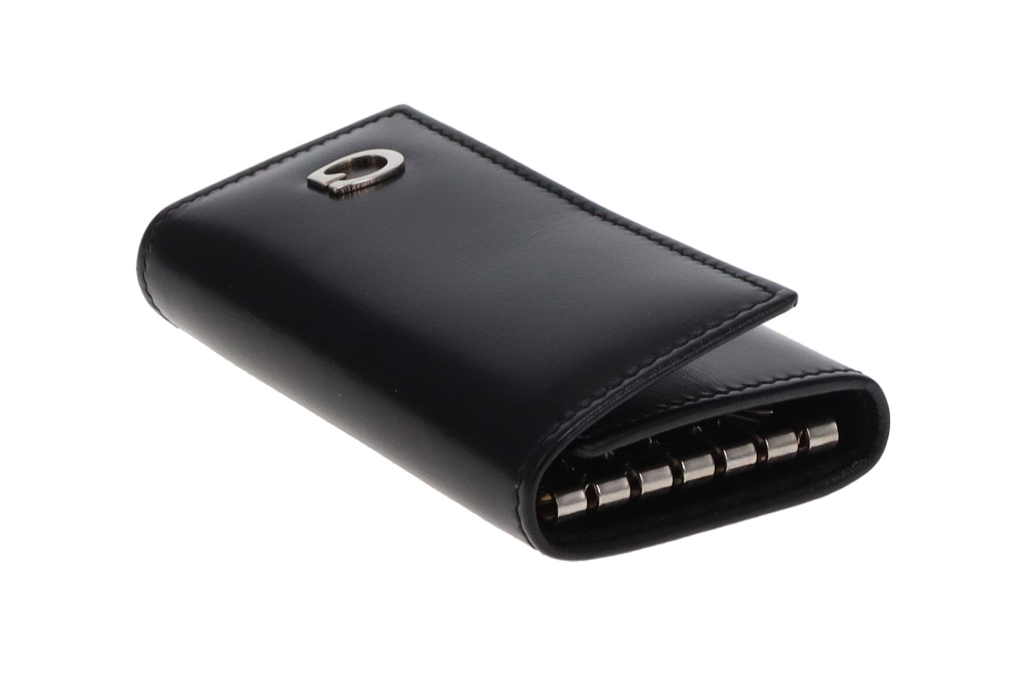 Gucci 6 Key Holder Black Leather SHW