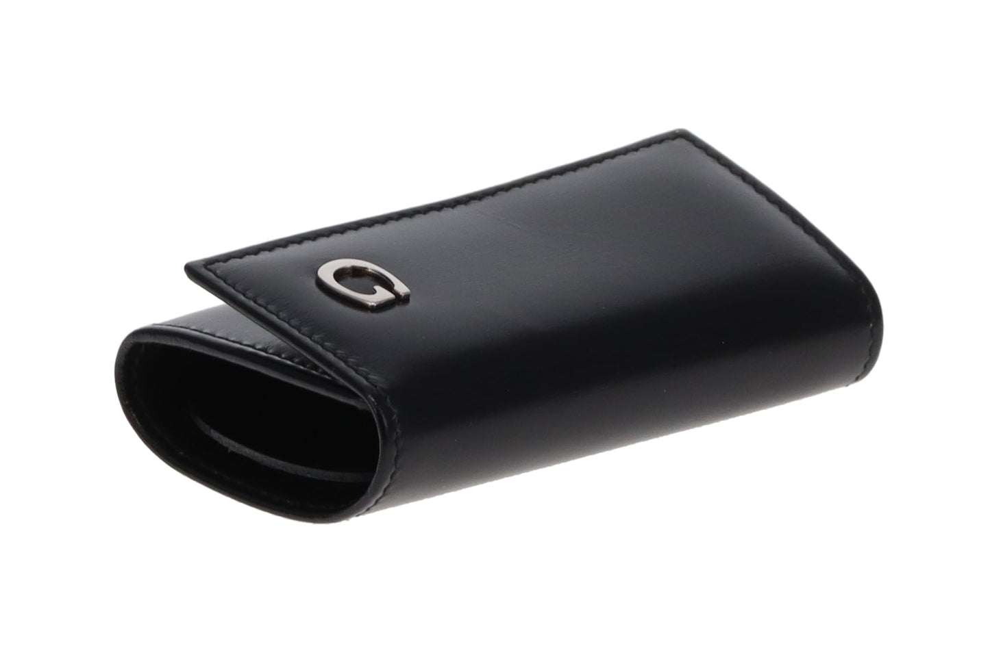 Gucci 6 Key Holder Black Leather SHW