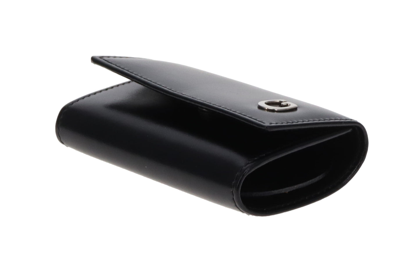 Gucci 6 Key Holder Black Leather SHW