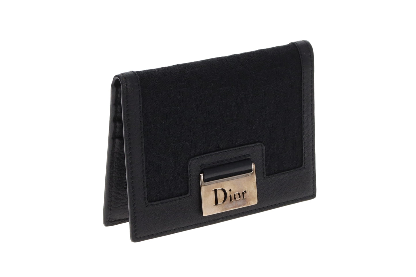 Dior Flap Card Holder Black Oblique