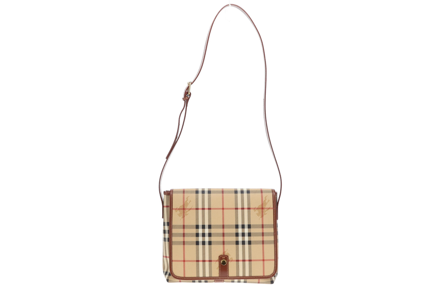 Burberry Flap Messenger Check Canvas