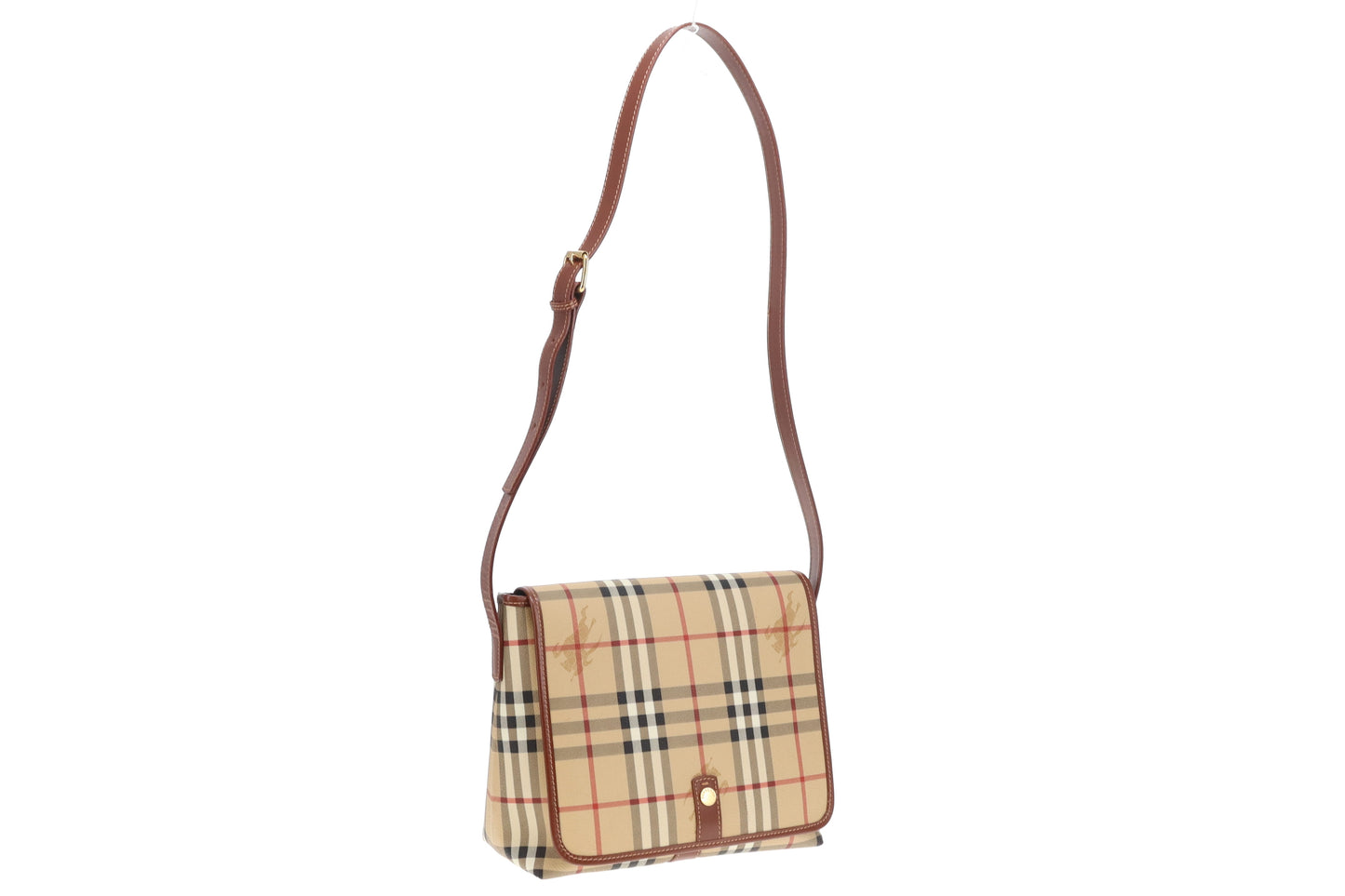 Burberry Flap Messenger Check Canvas