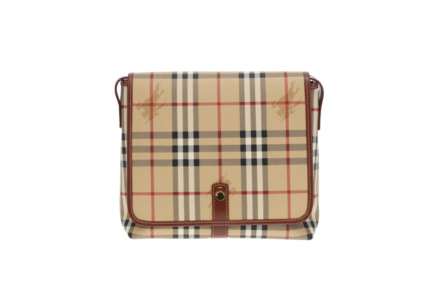 Burberry Flap Messenger Check Canvas