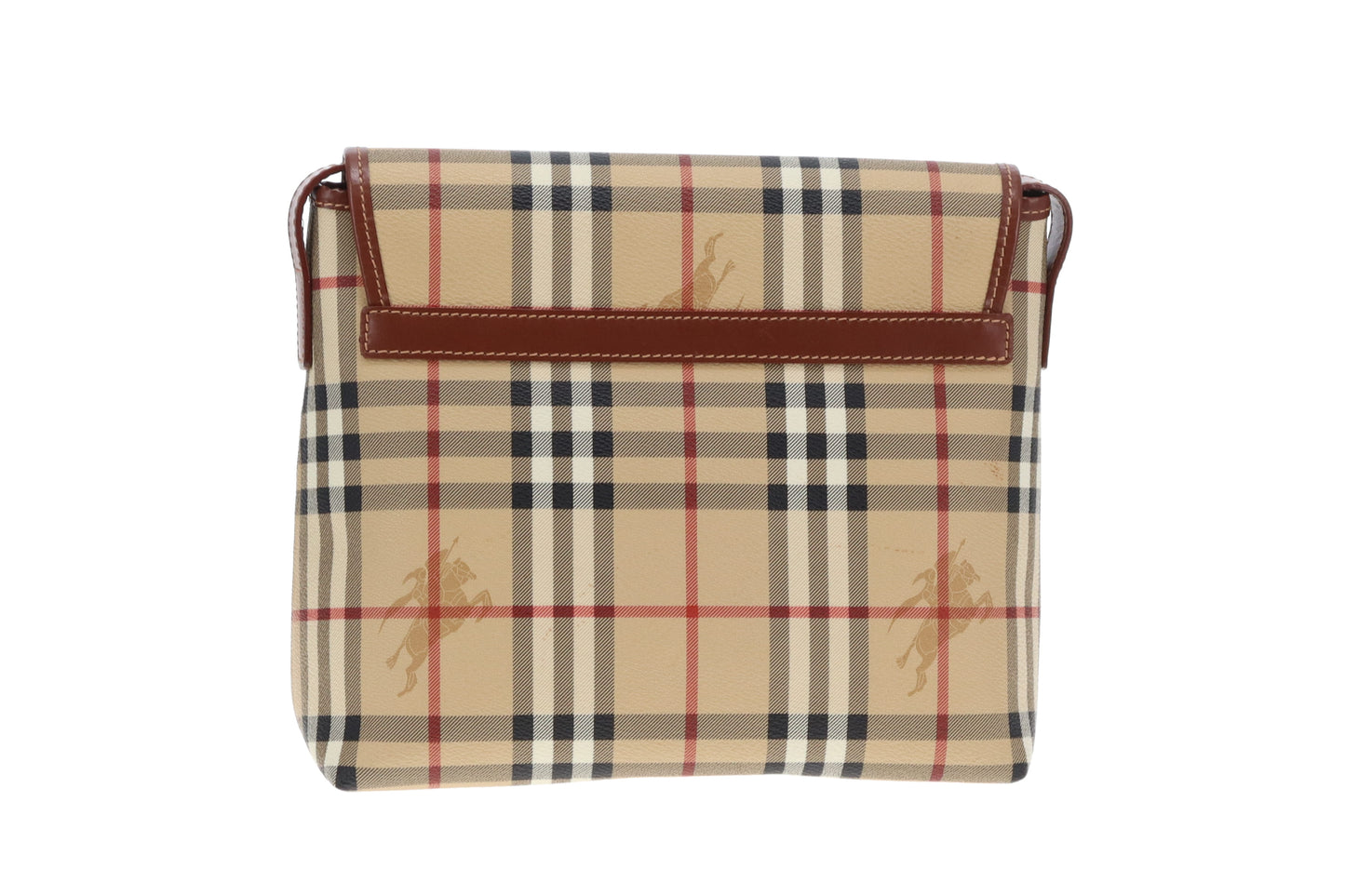 Burberry Flap Messenger Check Canvas