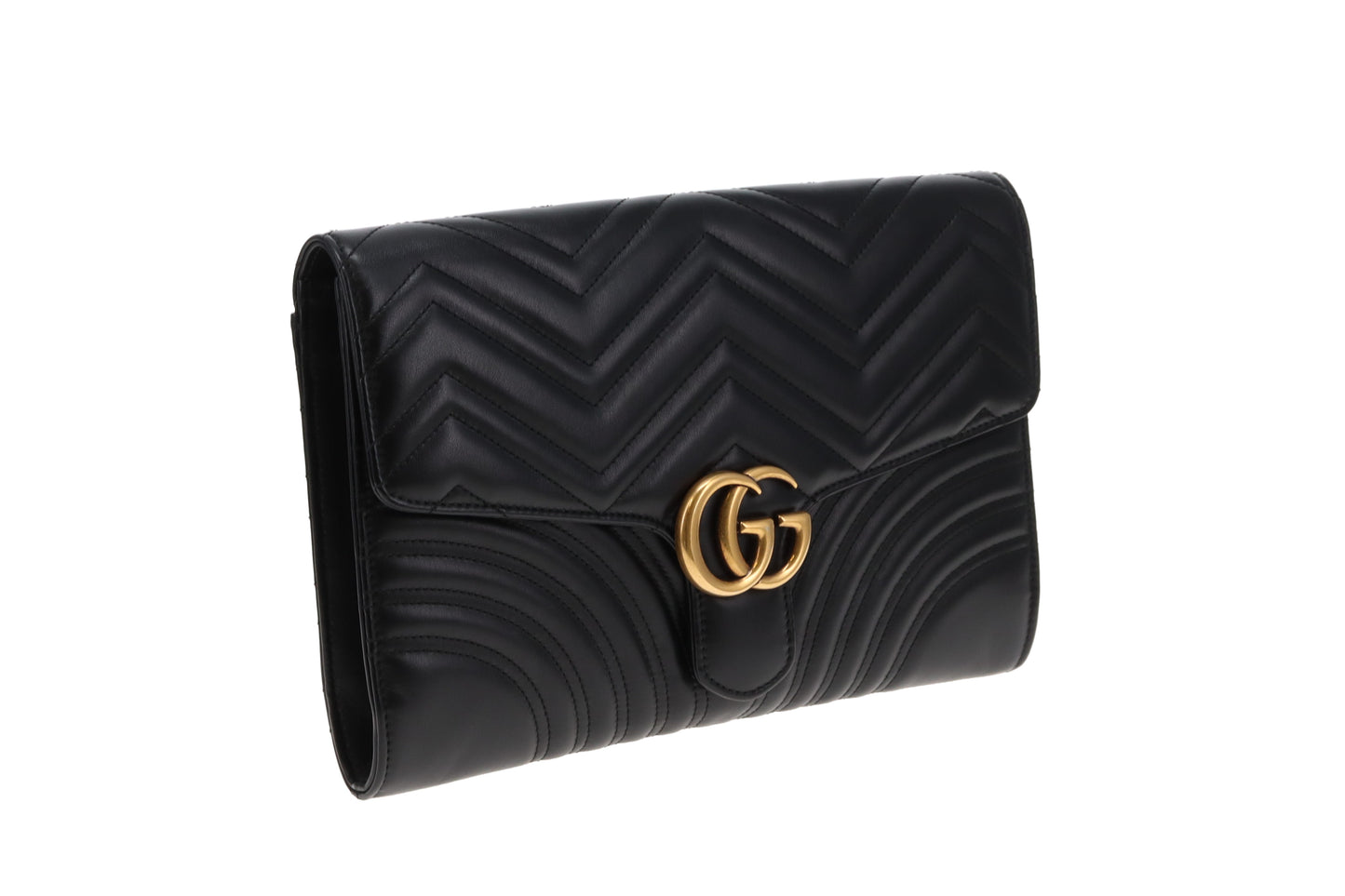 Gucci Marmont Clutch Bag Black GHW