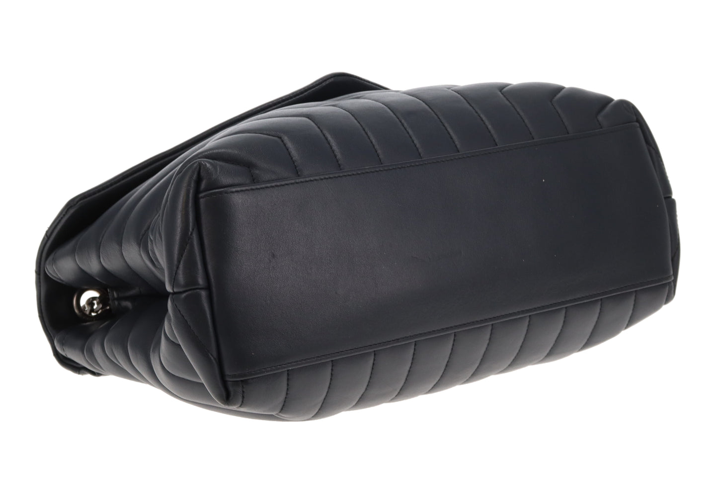 Saint Laurent LouLou Medium In Dark Smog Chevron Leather