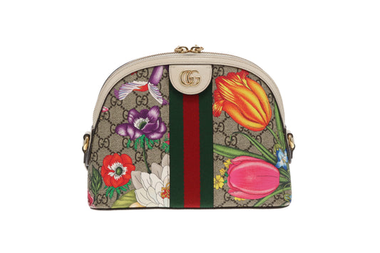 Gucci Ophidia Dome Bag GG Supreme Floral