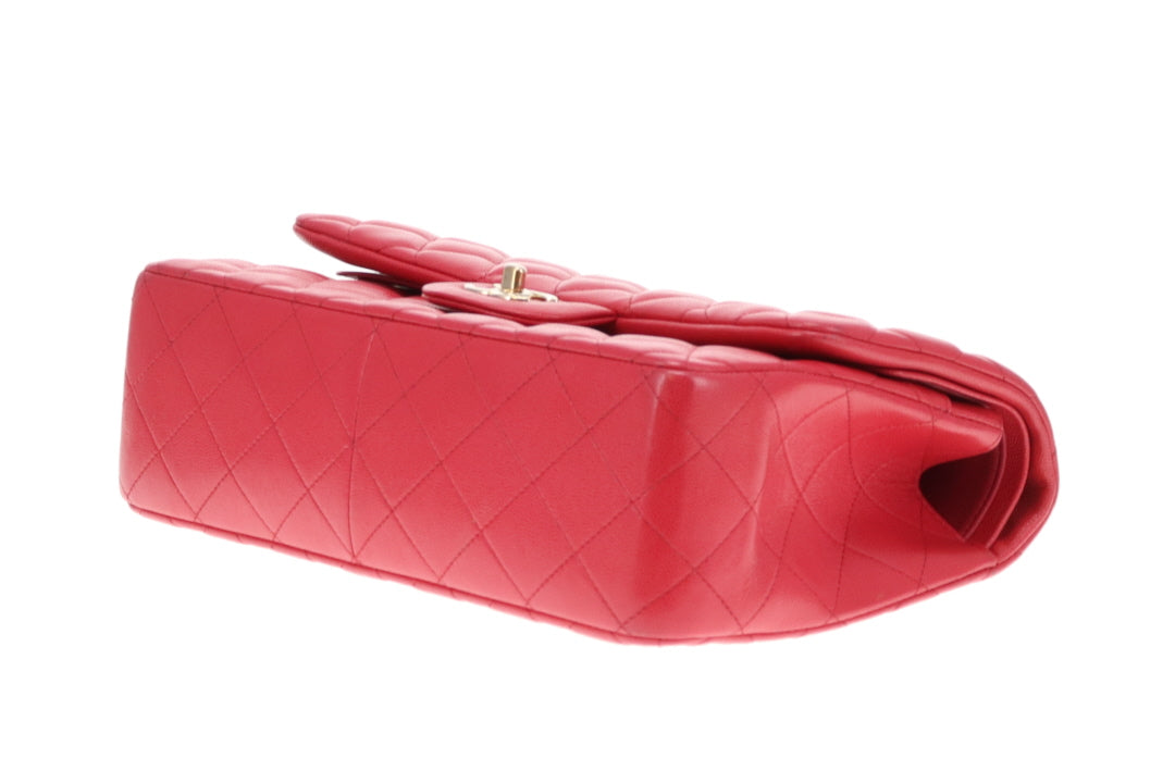 Chanel Classic Jumbo Double Flap Raspberry Caviar GHW 2019