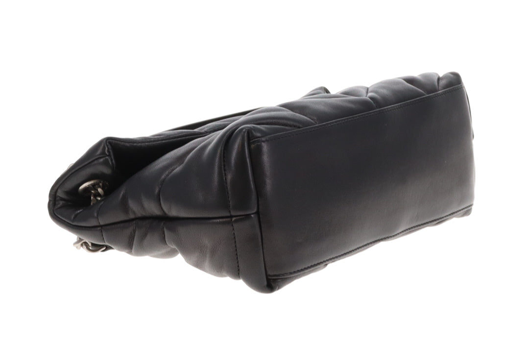 Saint Laurent Puffer Small Black Lambskin Silver HW 2021