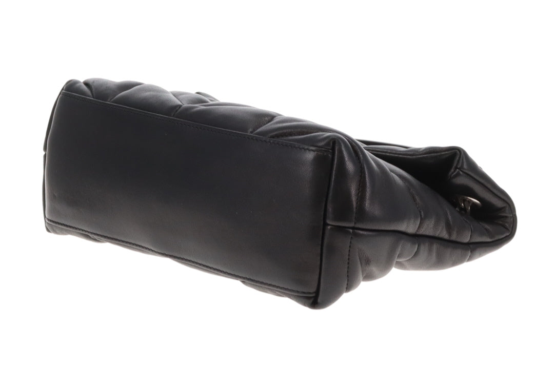 Saint Laurent Puffer Small Black Lambskin Silver HW 2021
