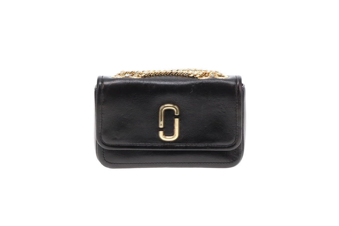 Marc Jacobs The Glam Shot Mini Bag Black GHW
