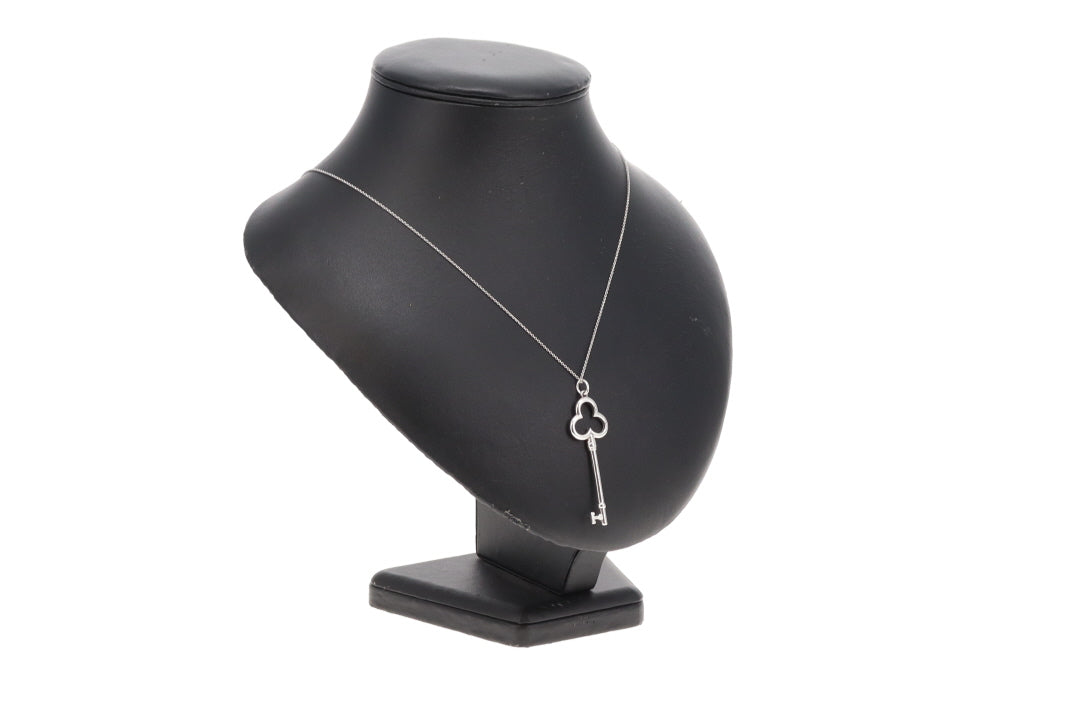Tiffany & Co Large Key Pendant On Chain Sterling Silver 925