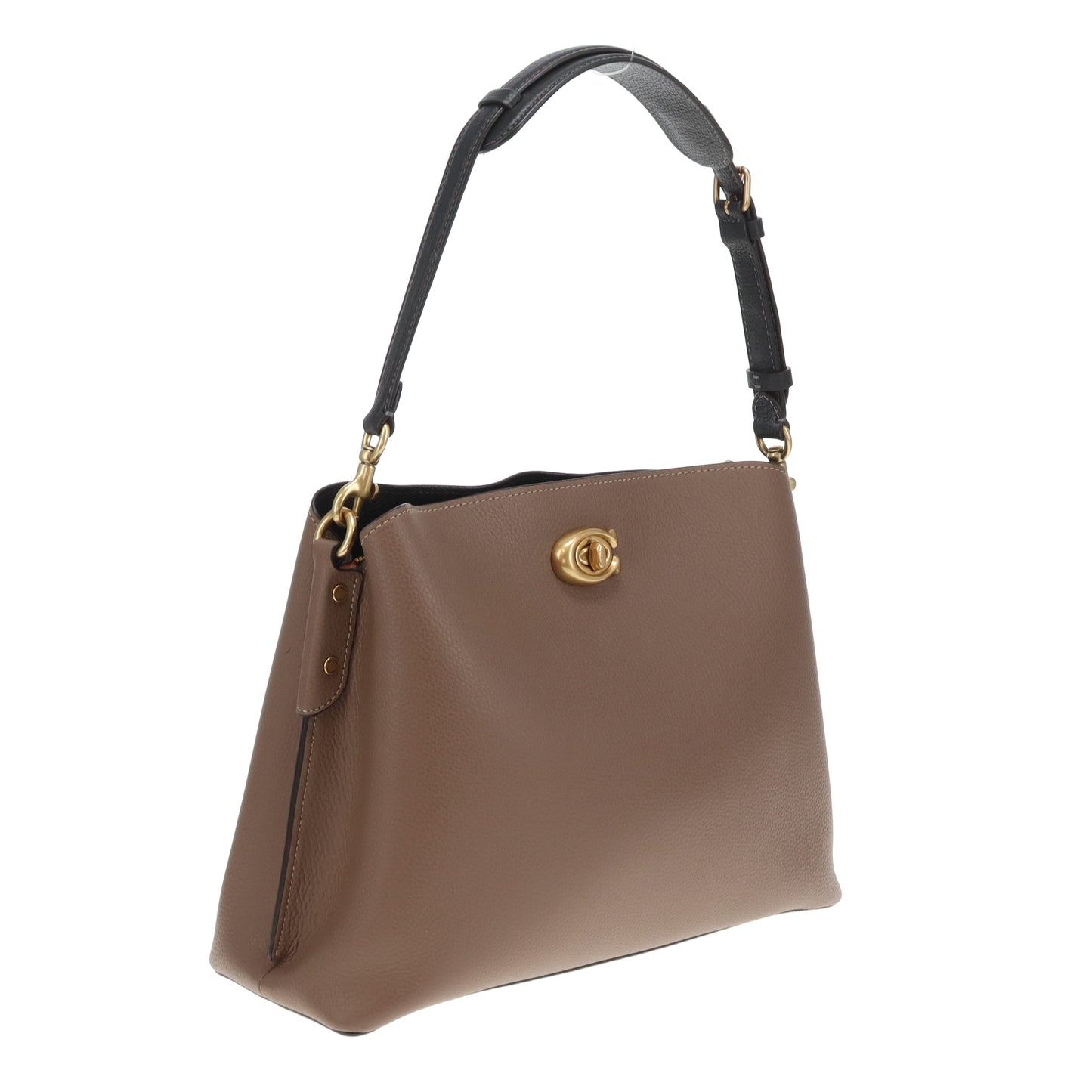 Coach Willow Shoulder Bag Taupe and Black