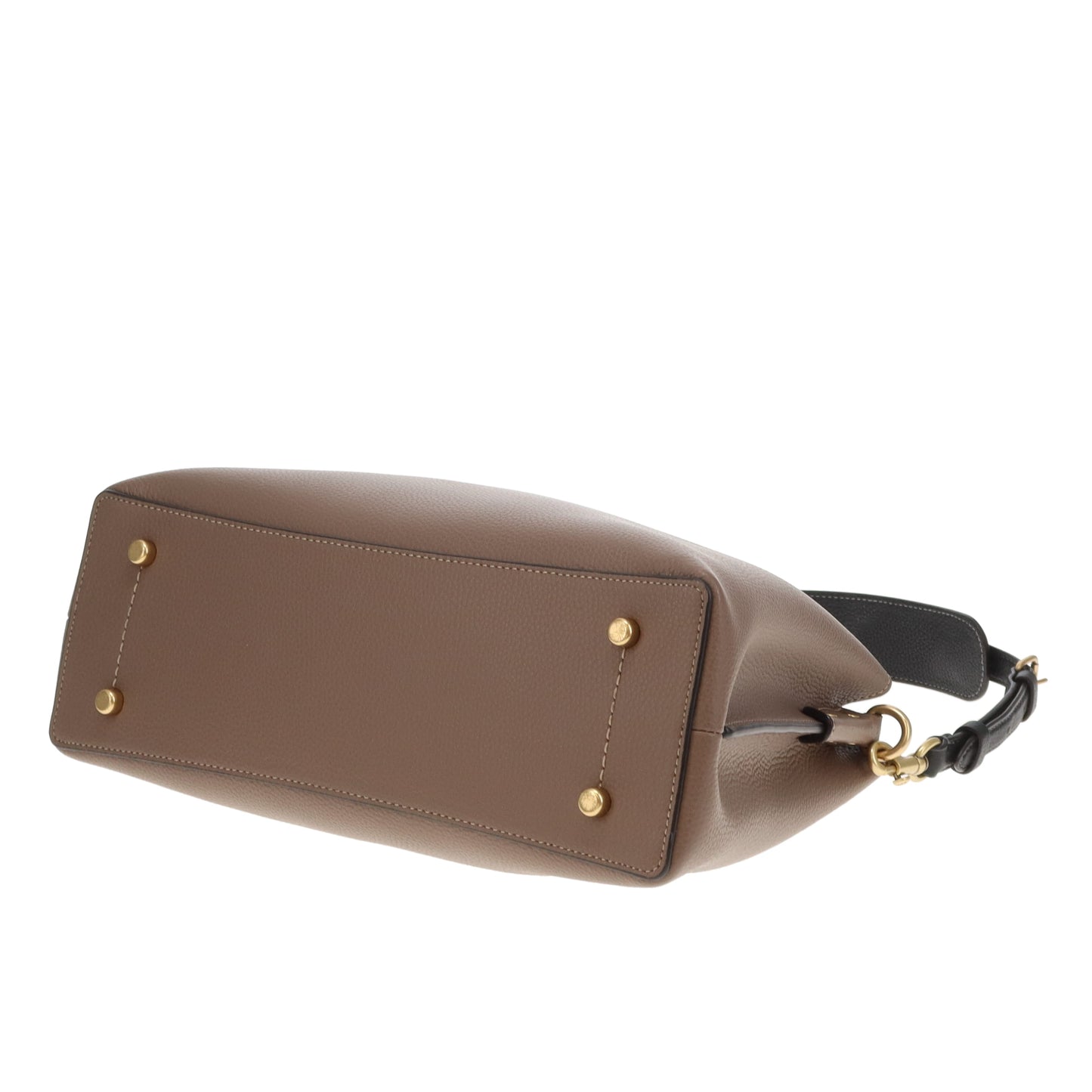 Coach Willow Shoulder Bag Taupe and Black