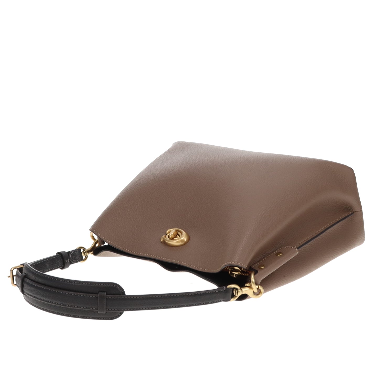 Coach Willow Shoulder Bag Taupe and Black