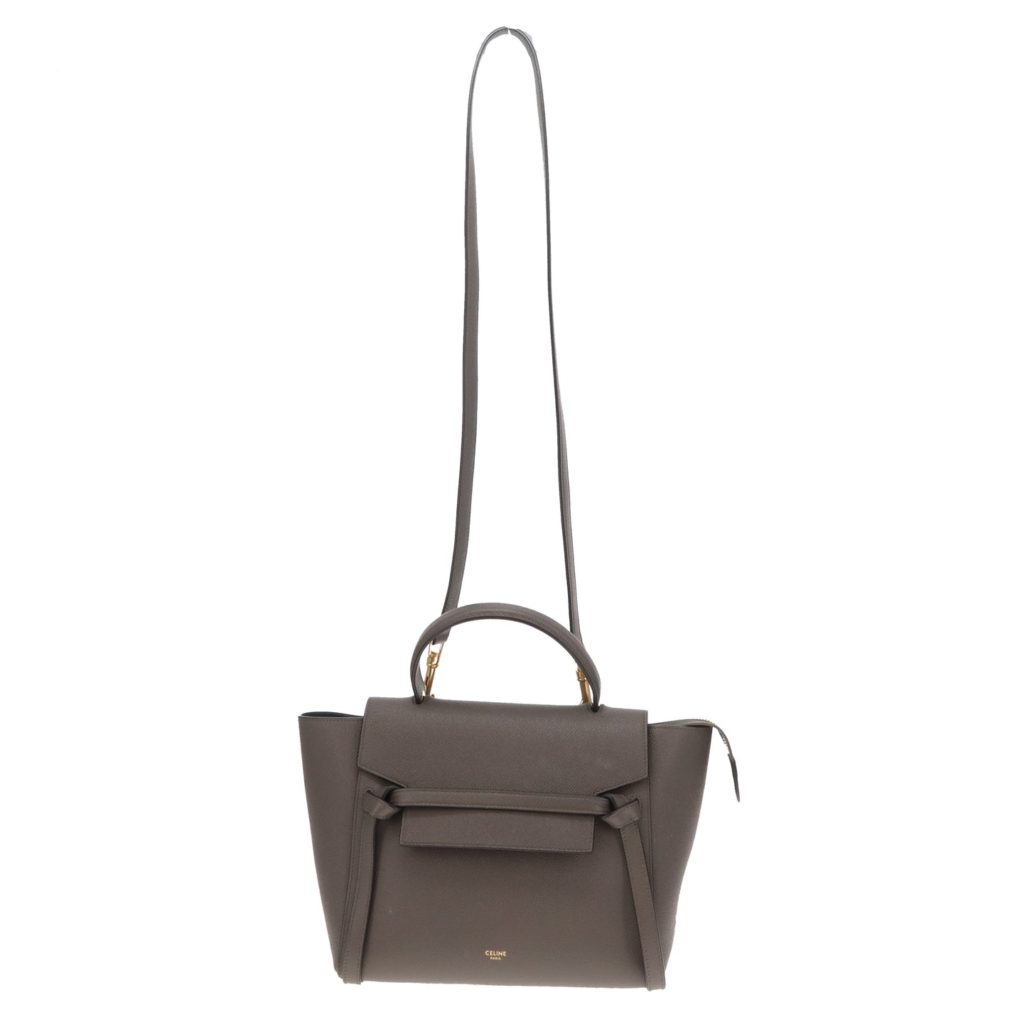 Celine Belt Bag Micro Grey Grained Leather