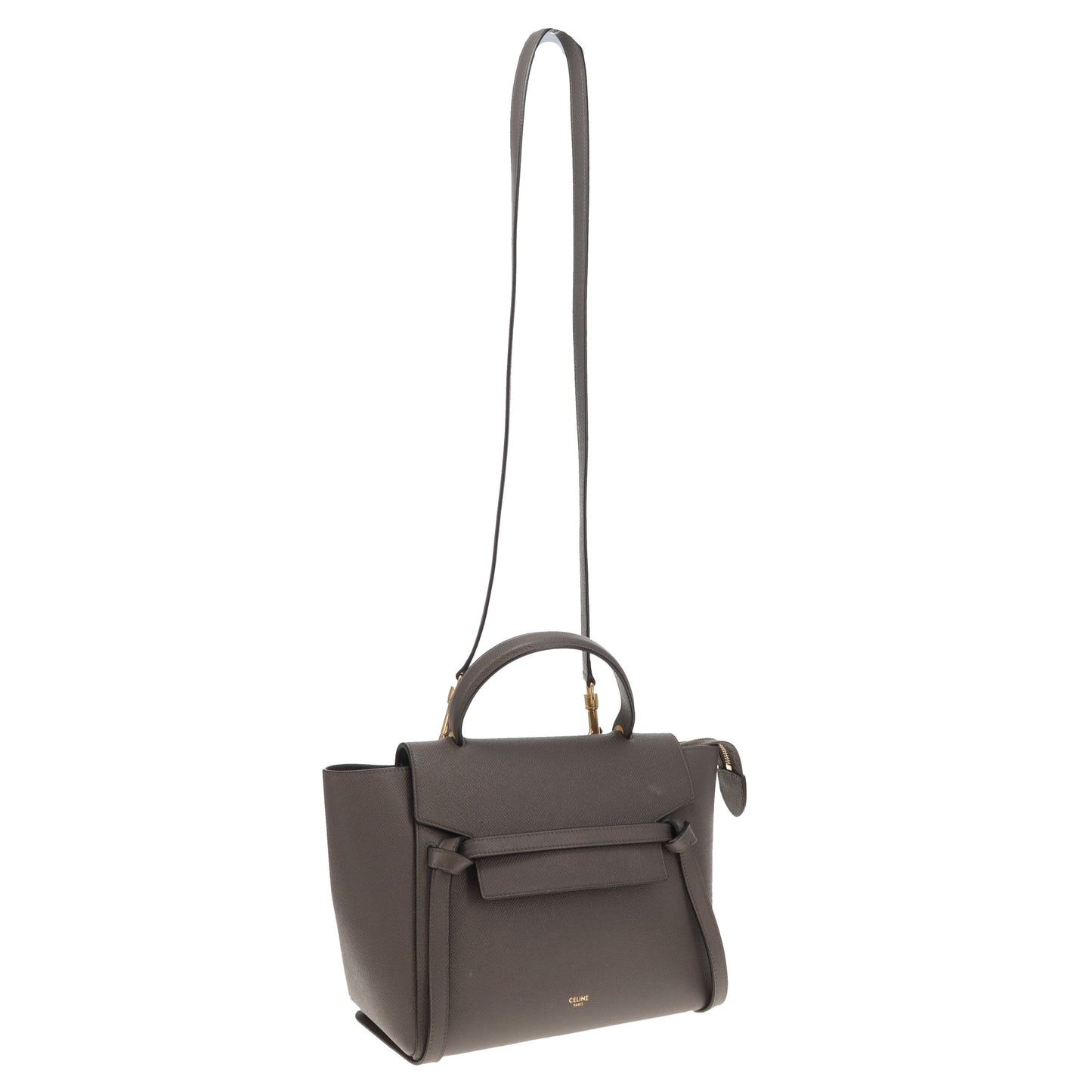 Celine Belt Bag Micro Grey Grained Leather