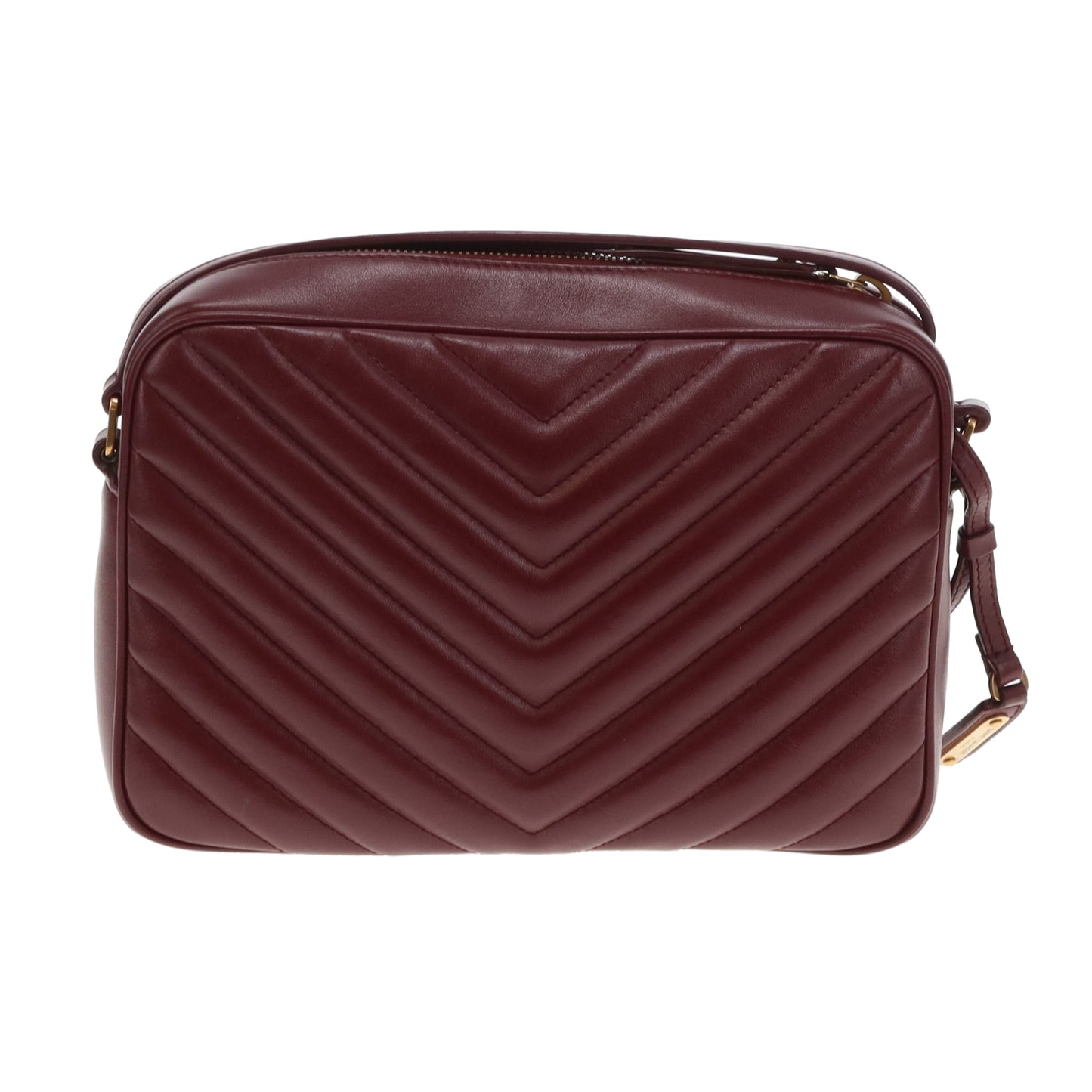 Saint Laurent Lou Camera Burgundy Chevron GHW 2019