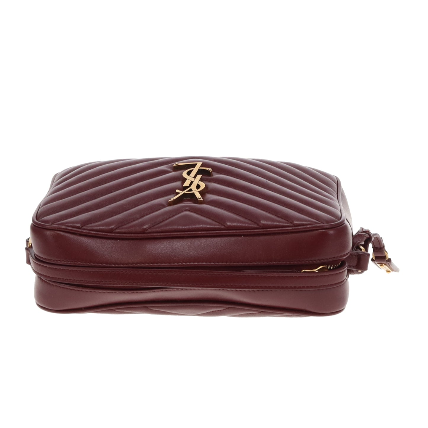 Saint Laurent Lou Camera Burgundy Chevron GHW 2019
