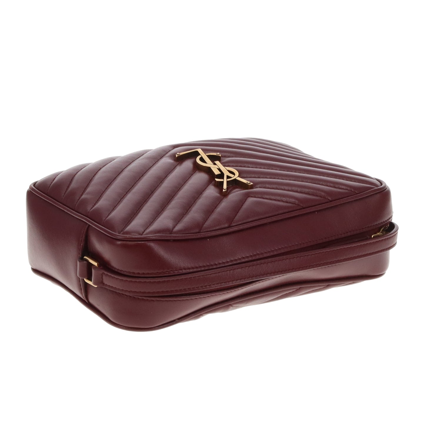 Saint Laurent Lou Camera Burgundy Chevron GHW 2019