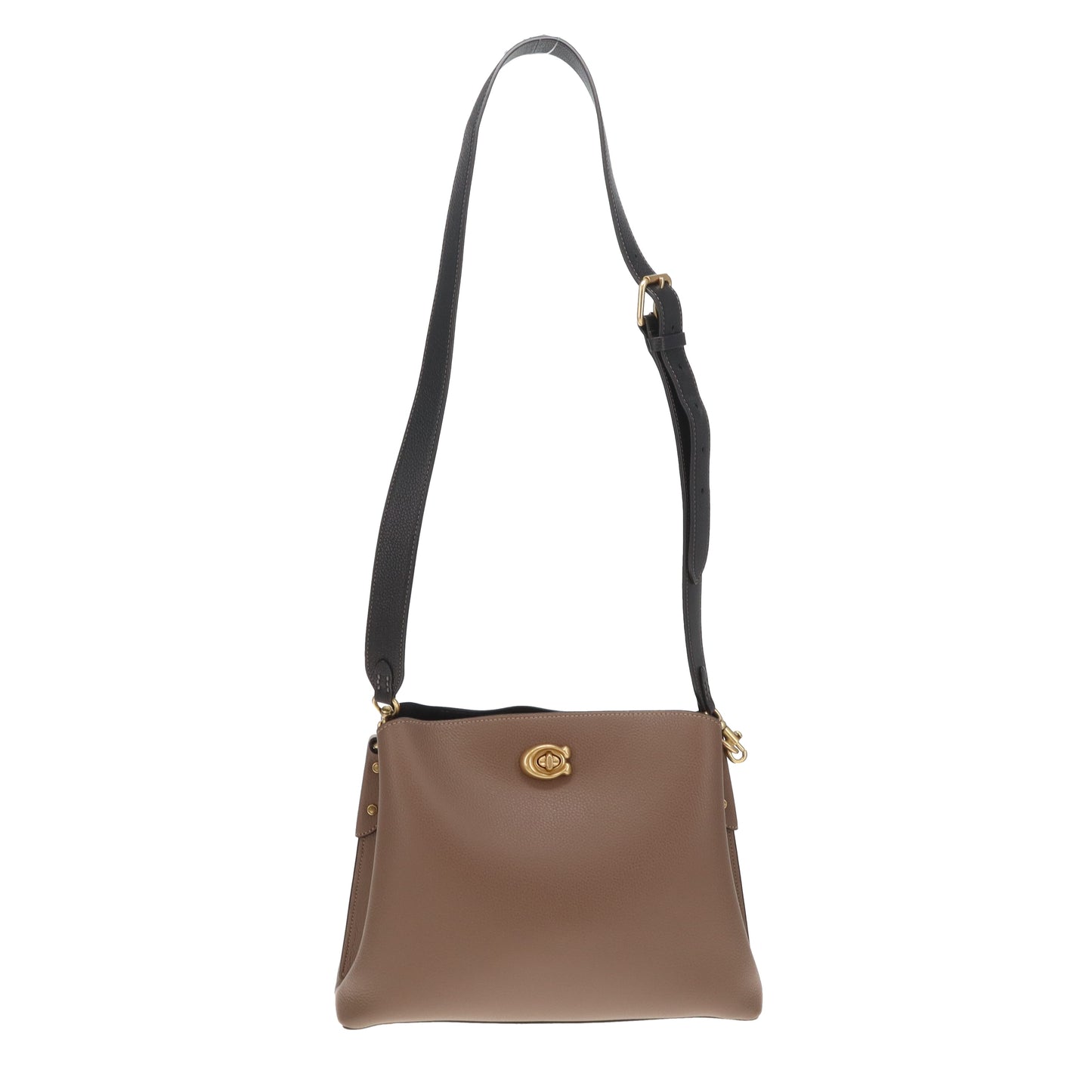 Coach Willow Shoulder Bag Taupe and Black