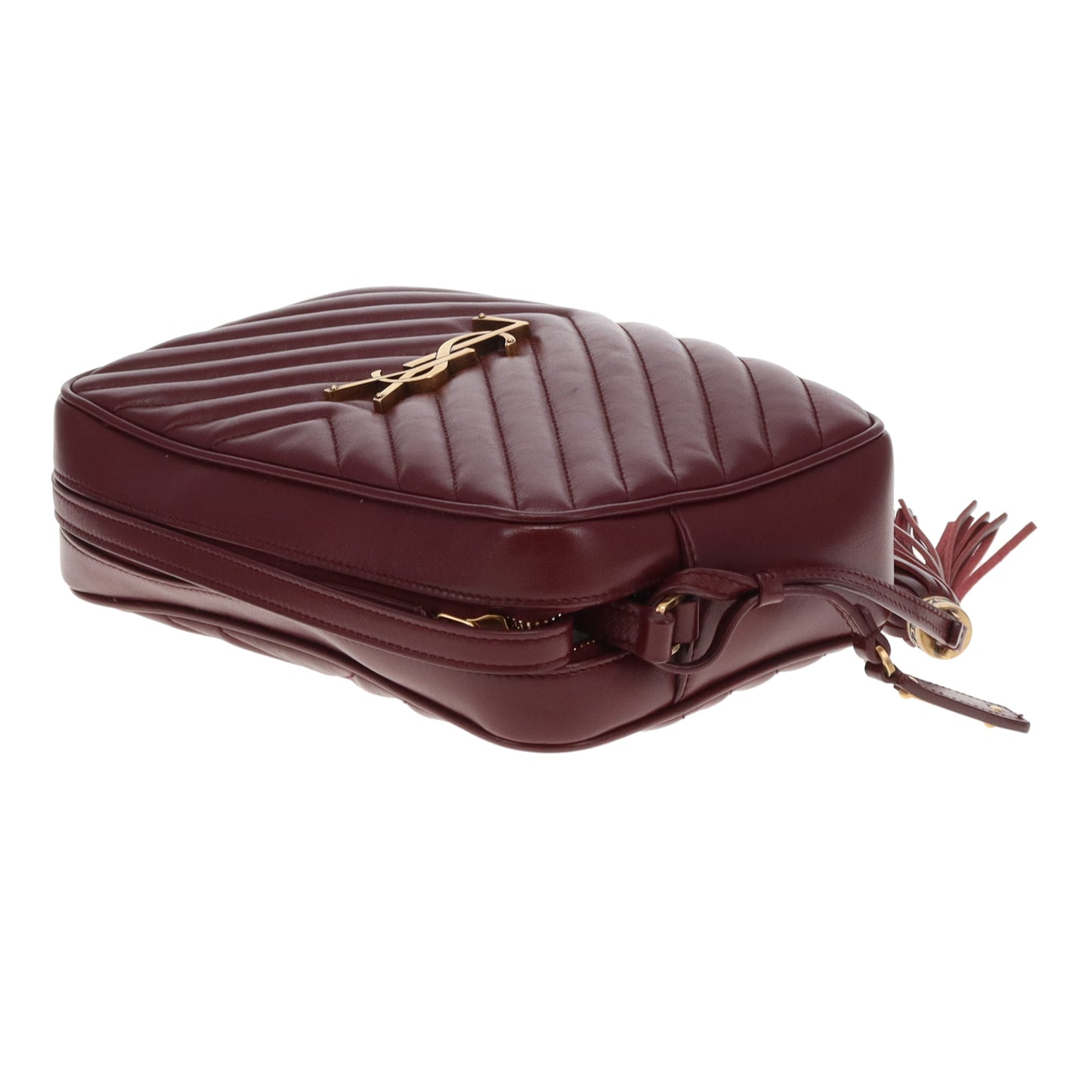 Saint Laurent Lou Camera Burgundy Chevron GHW 2019