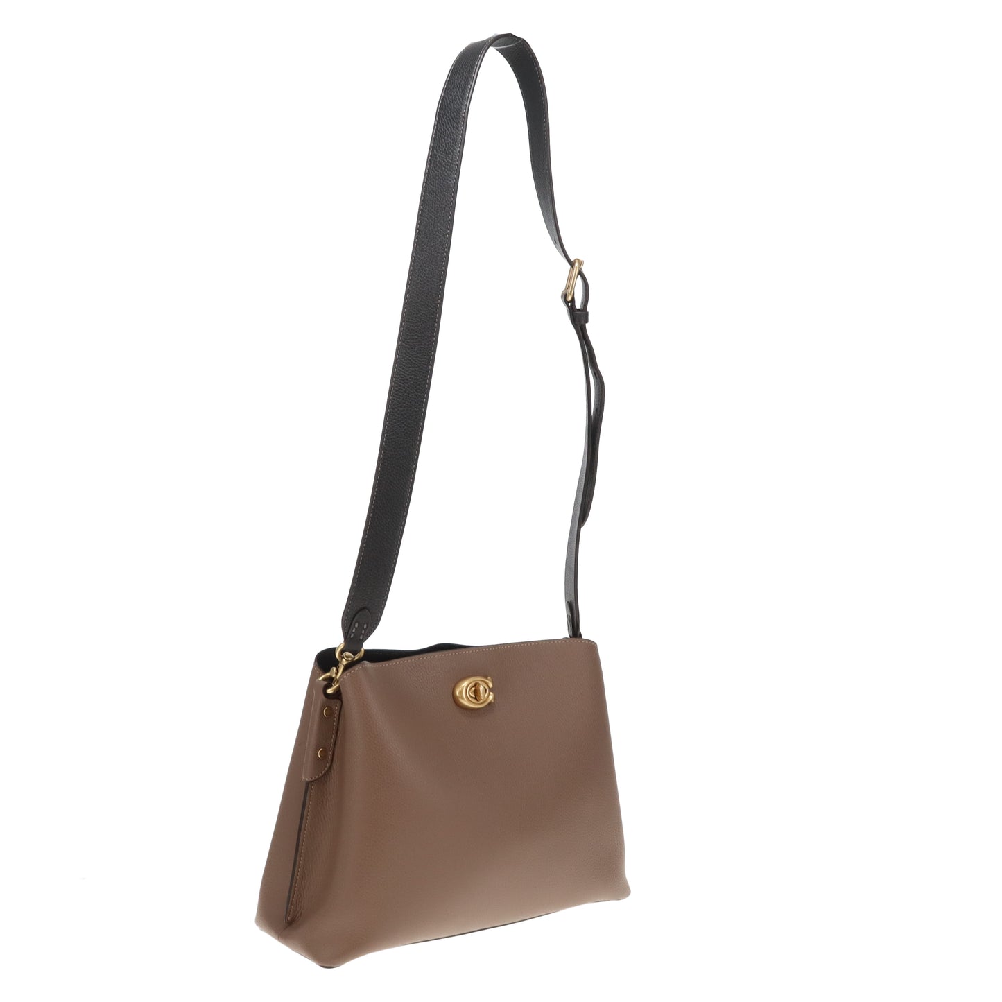 Coach Willow Shoulder Bag Taupe and Black