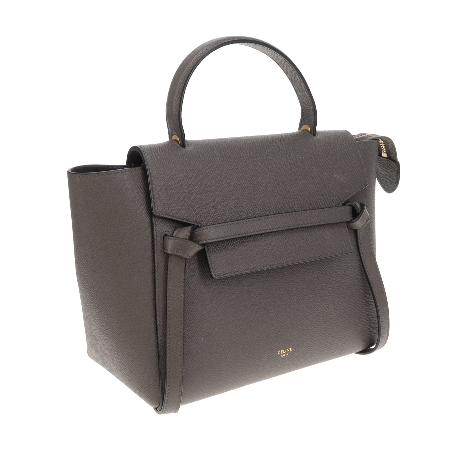 Celine Belt Bag Micro Grey Grained Leather