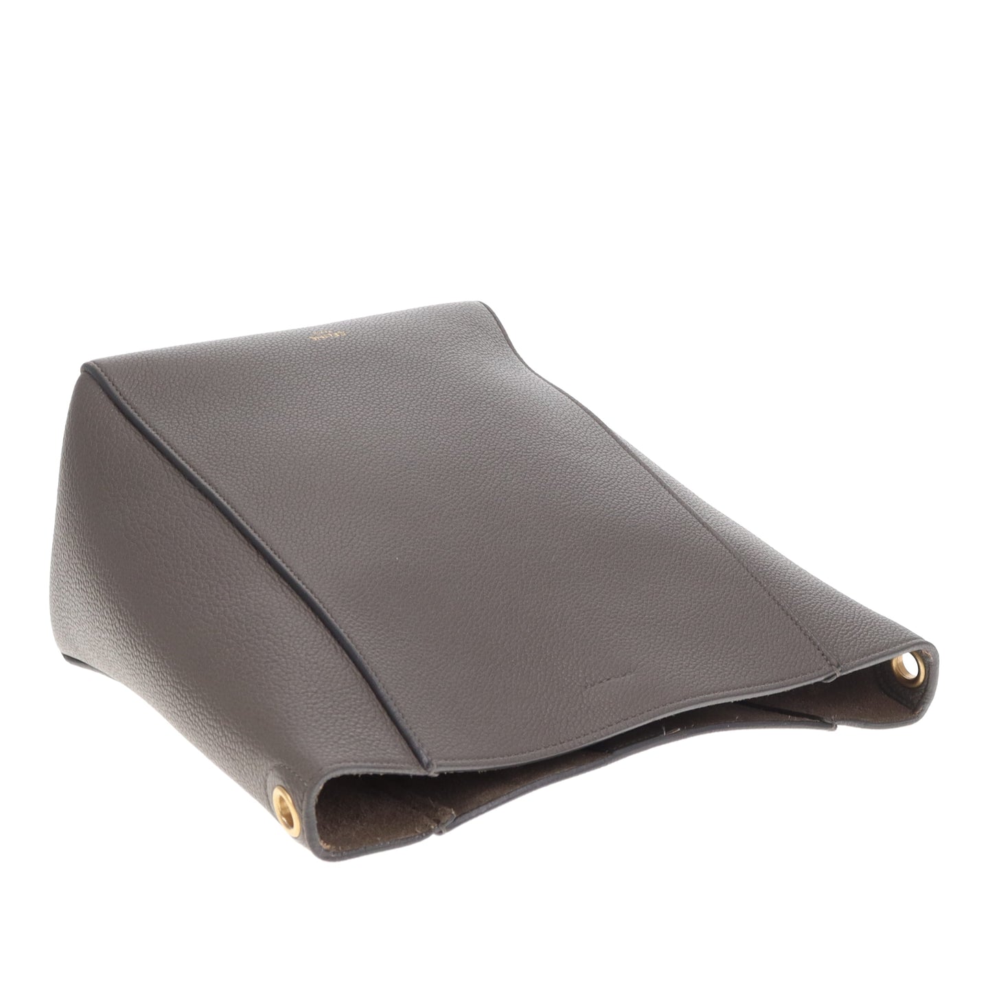 Celine Sangle Bucket Bag Small Taupe Leather