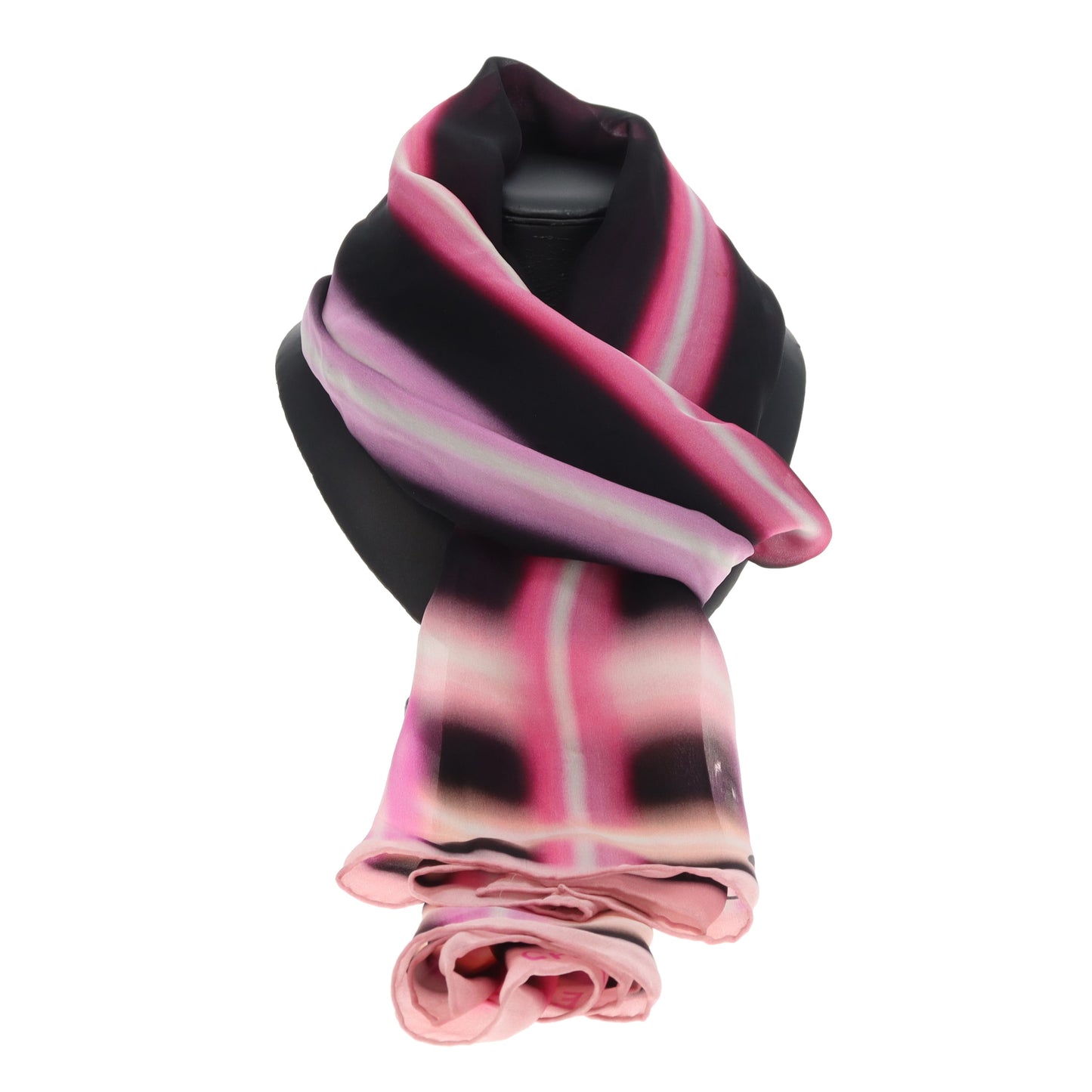 Chanel Neon Rayures Light Silk Scarf