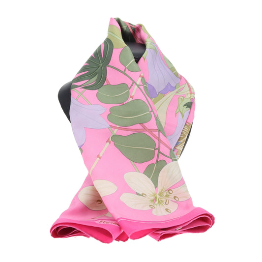 Hermes Flora Graeca Scarf 90 Pink 100% Silk