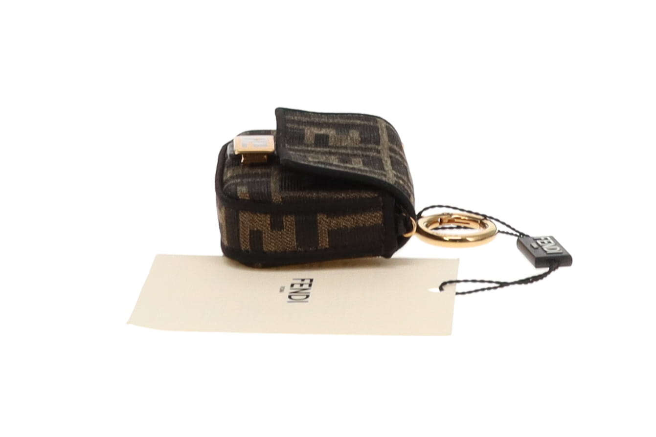 Fendi Zucca Nano Baguette Charm on Chain