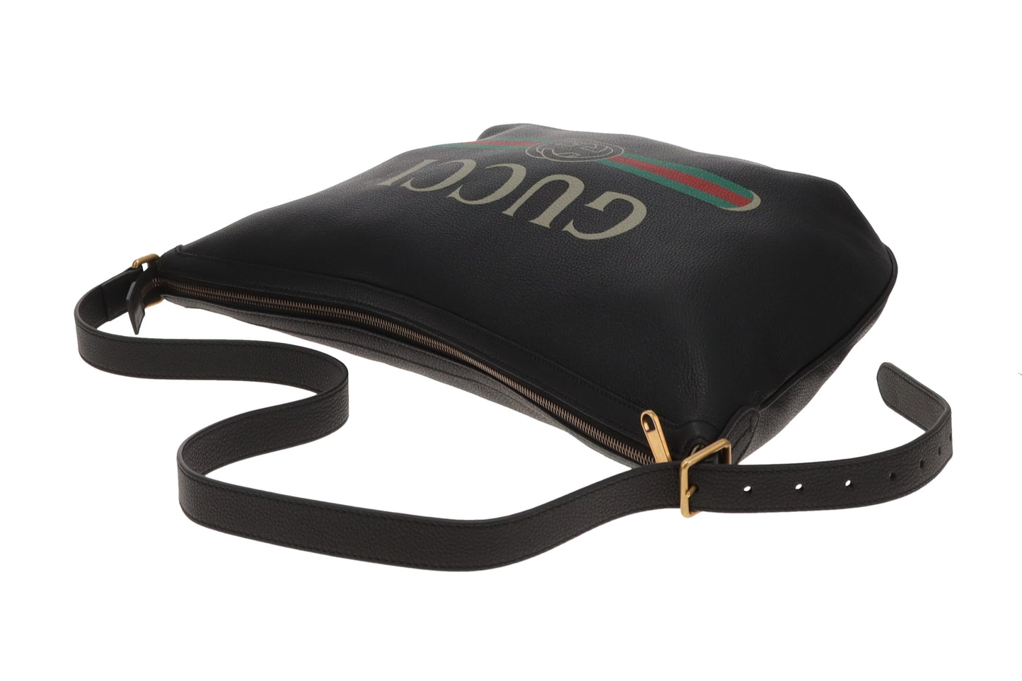 Gucci Half Moon East West Logo Hobo Black