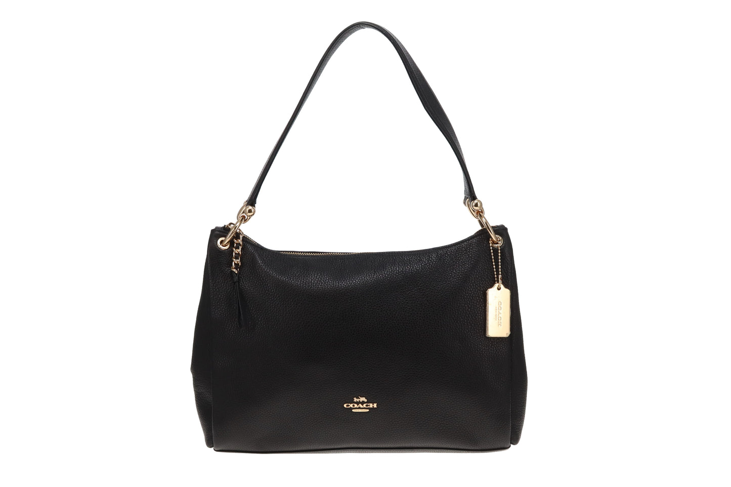 Coach Mia Shoulder Bag In Black Grained Leather