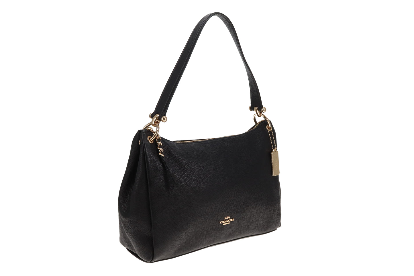 Coach Mia Shoulder Bag In Black Grained Leather