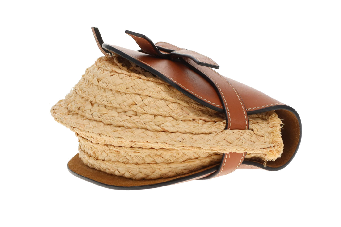 Loewe Small Gate Bag Raffia & Calfskin