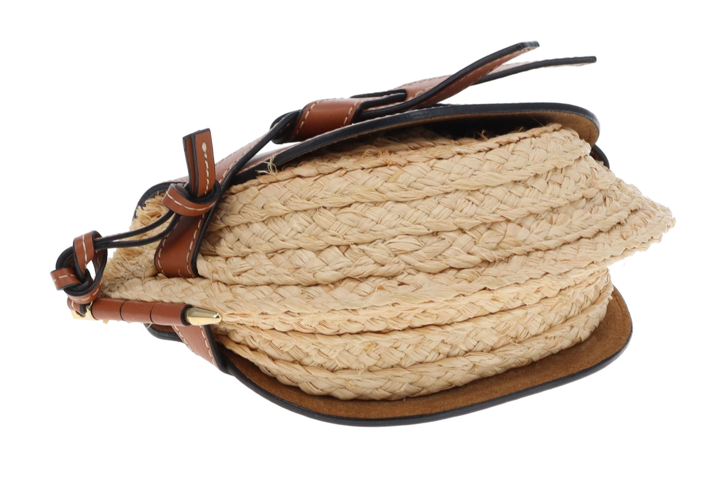 Loewe Small Gate Bag Raffia & Calfskin