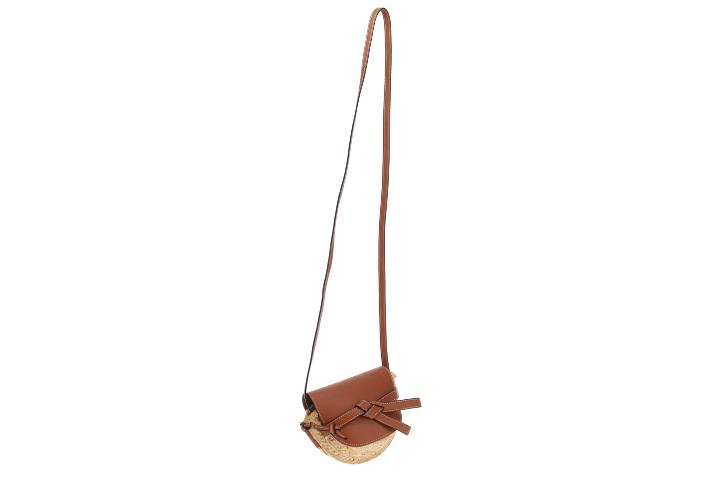 Loewe Small Gate Bag Raffia & Calfskin