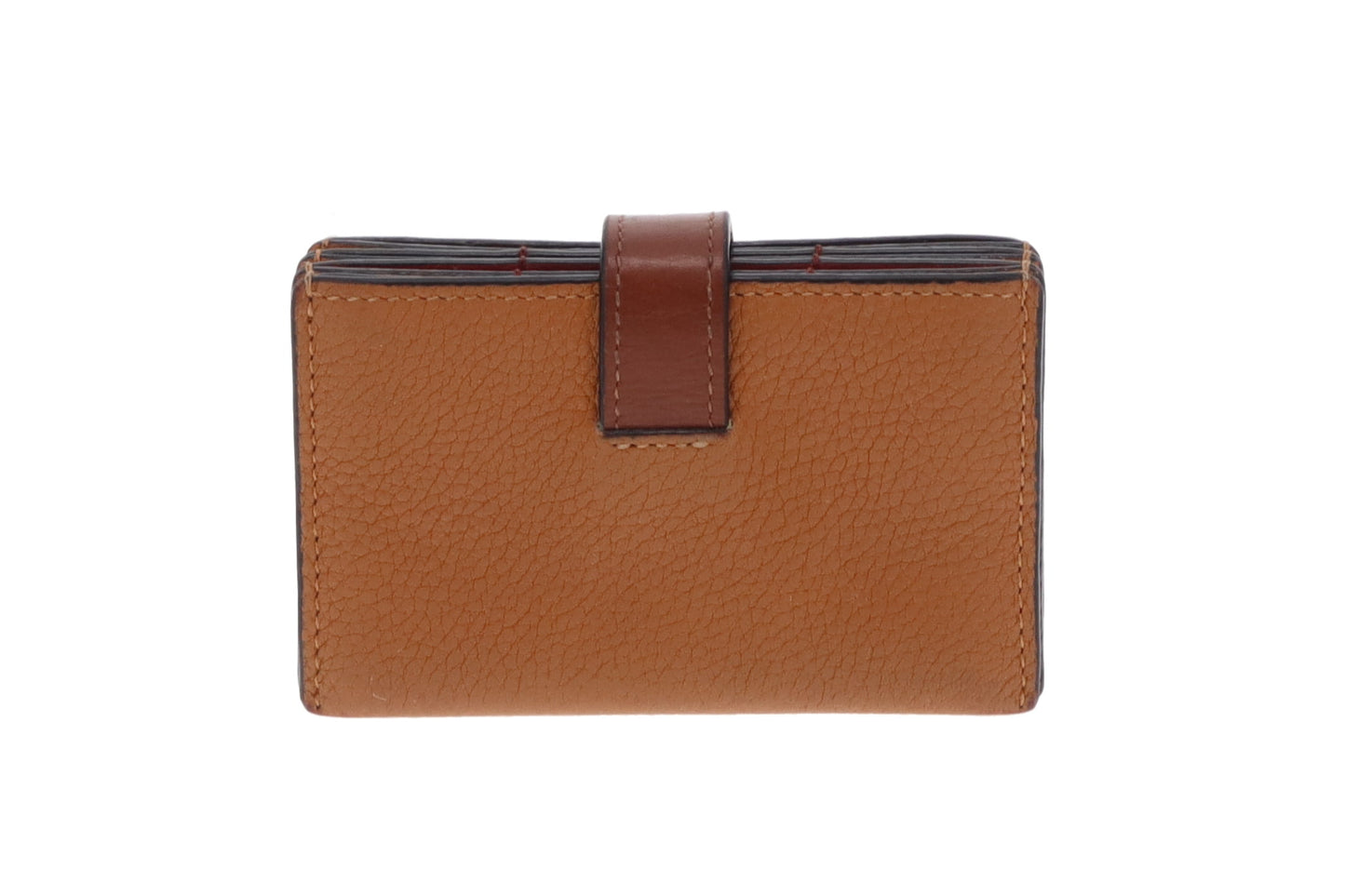 Loewe Accordion Leather Card Holder Tan/Brown