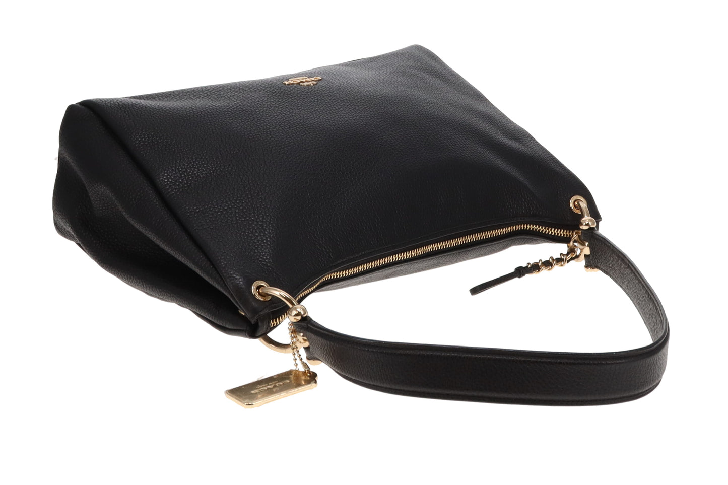 Coach Mia Shoulder Bag In Black Grained Leather