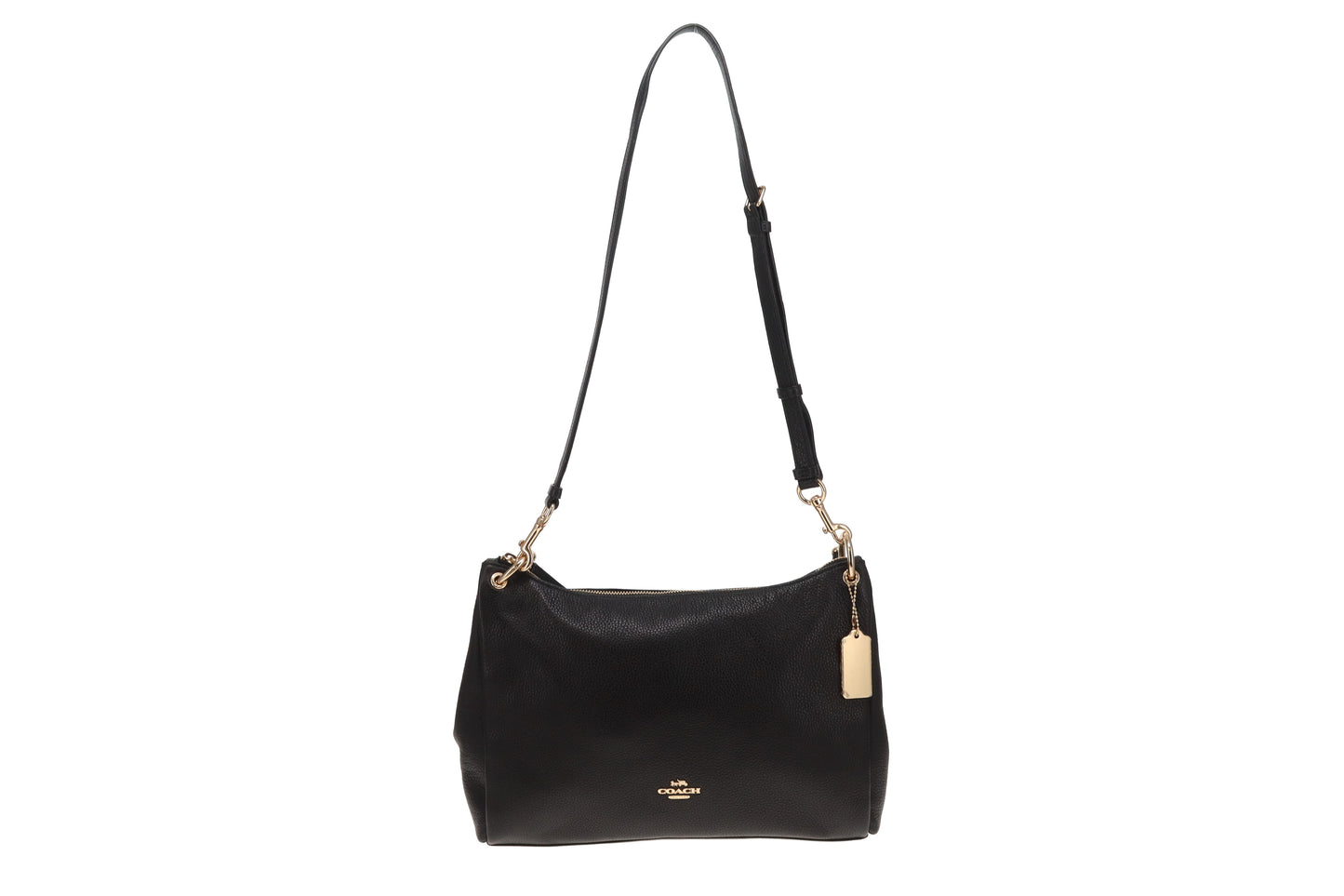Coach Mia Shoulder Bag In Black Grained Leather