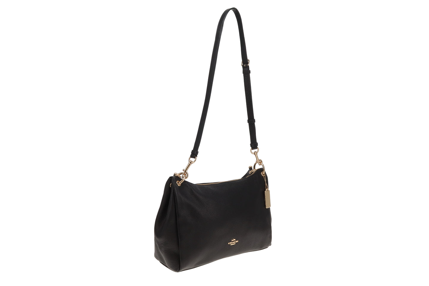 Coach Mia Shoulder Bag In Black Grained Leather