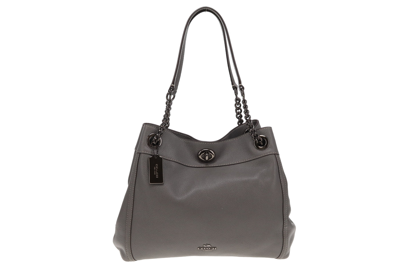 Coach Edie Turnlock In Grey