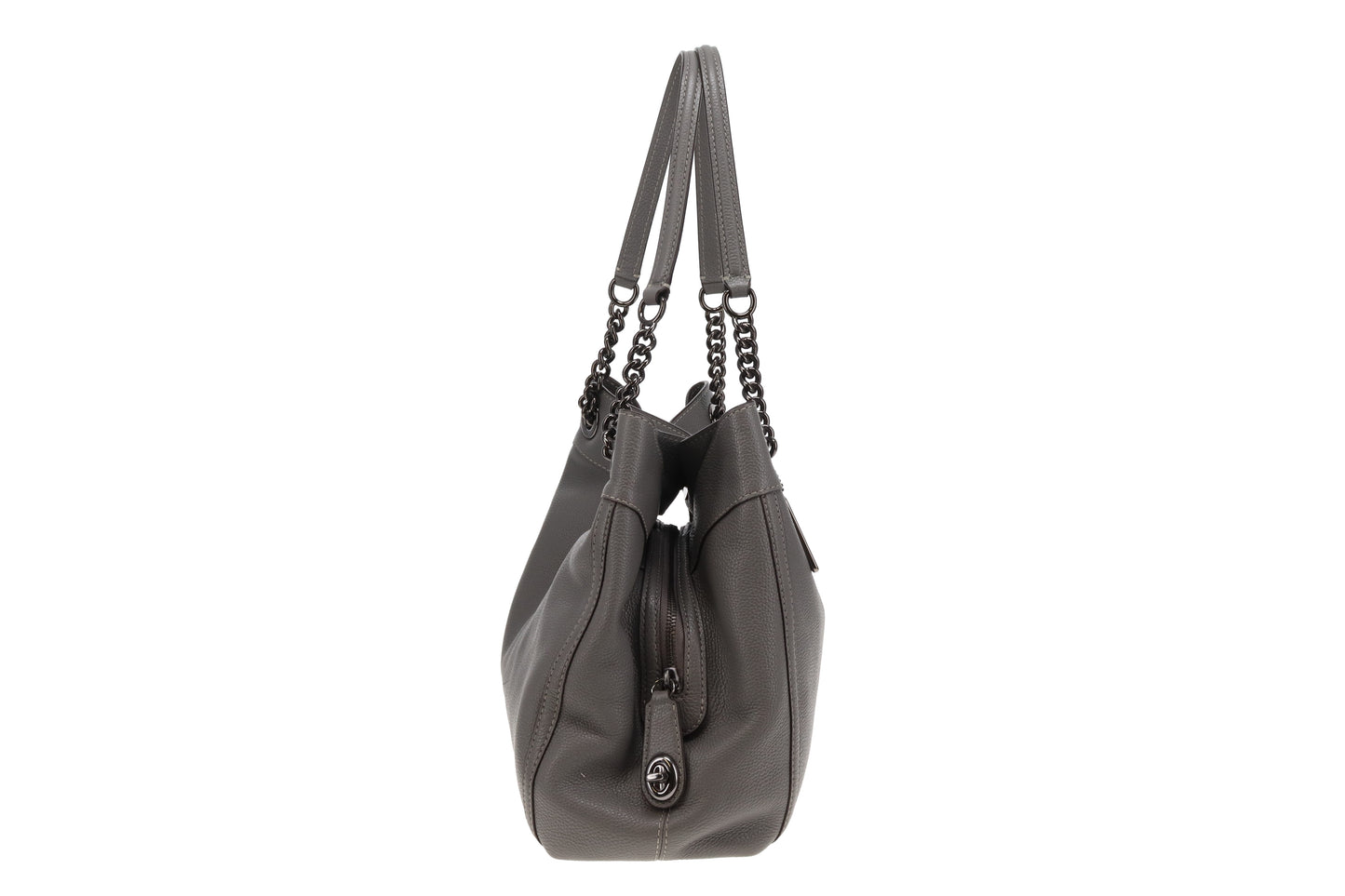 Coach Edie Turnlock In Grey